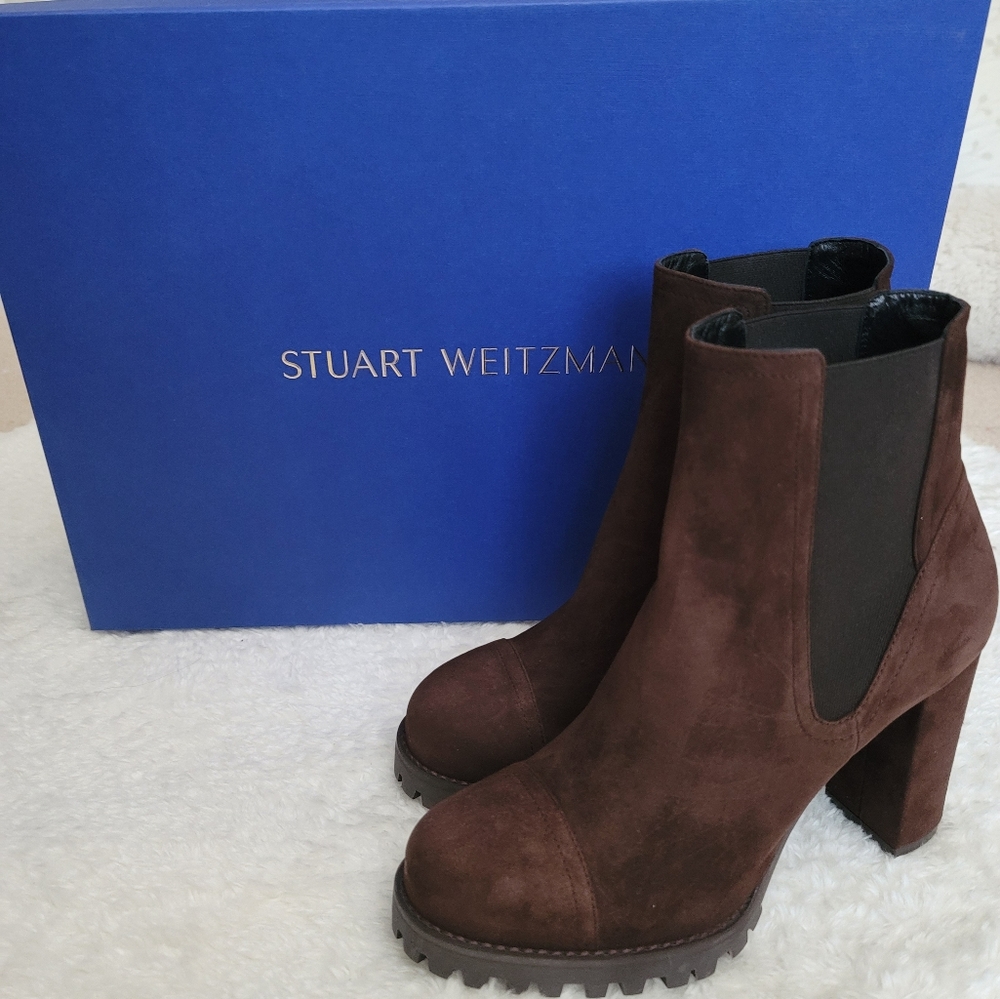 Stuart Weitzman Wenda Suede Booties 7